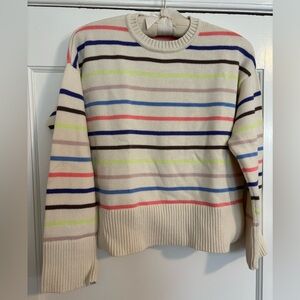 GAP Girls Cream Striped Sweater